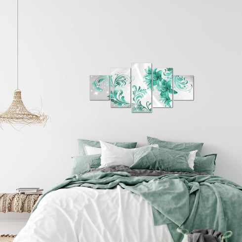 Wandbilder Wohnzimmer XXL Blumen Lilien Moderne Bild Abstrakt